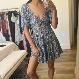 Angie Navy Floral Mini Dress